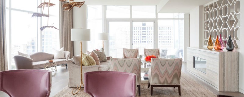 Museum Tower Apartment by Laura Lee Clark Interiors living room