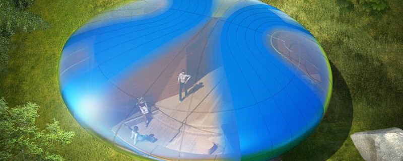 CovetED Architectural Design Nest Pod by Fernando Romero Aerial Rendering