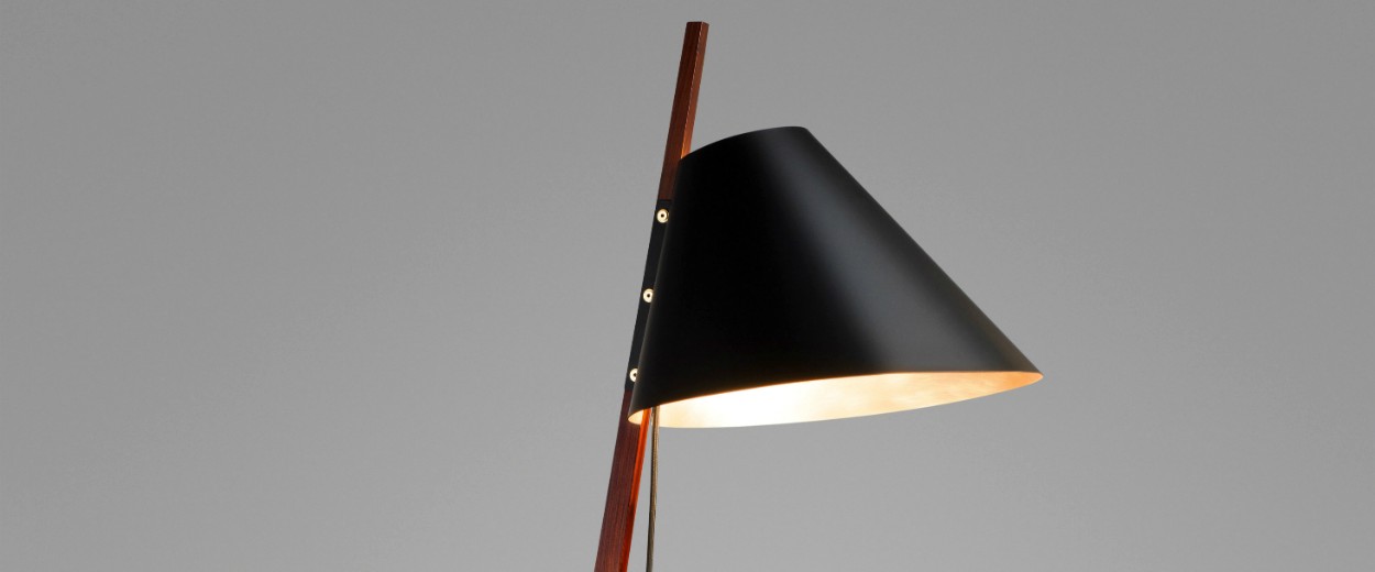 Ilse Crawford's brass-footed floor lamp for Kalmar Werkstätten