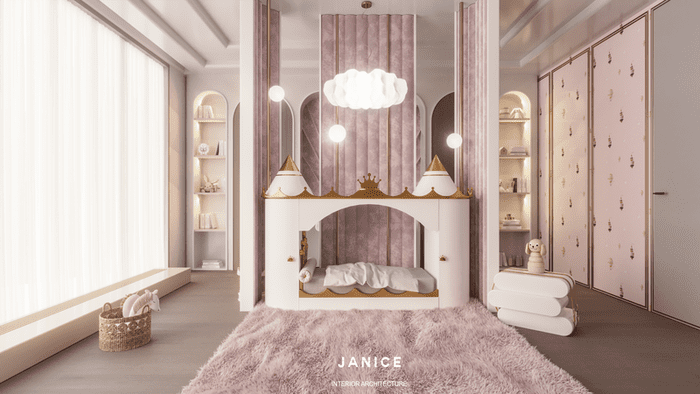 luxury pink girls bedroom