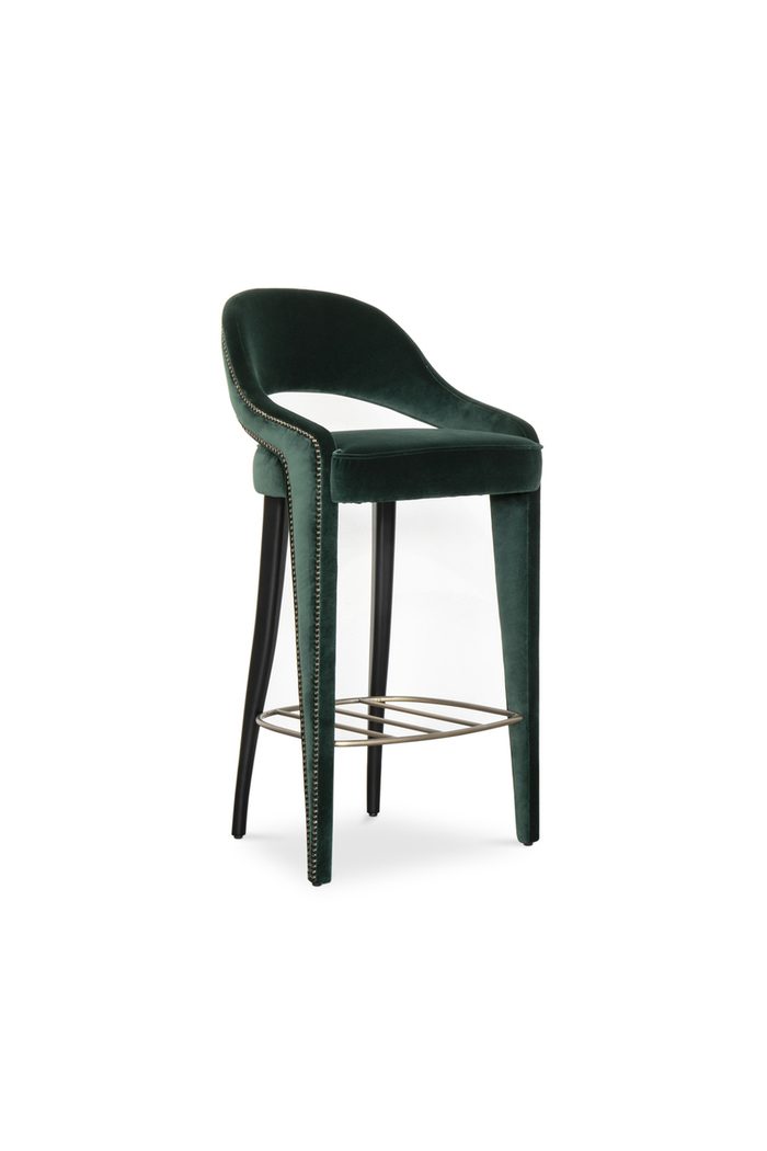 modern velvet bar chair