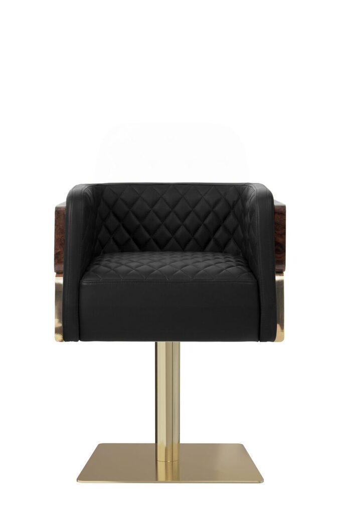 black and gold armchair
