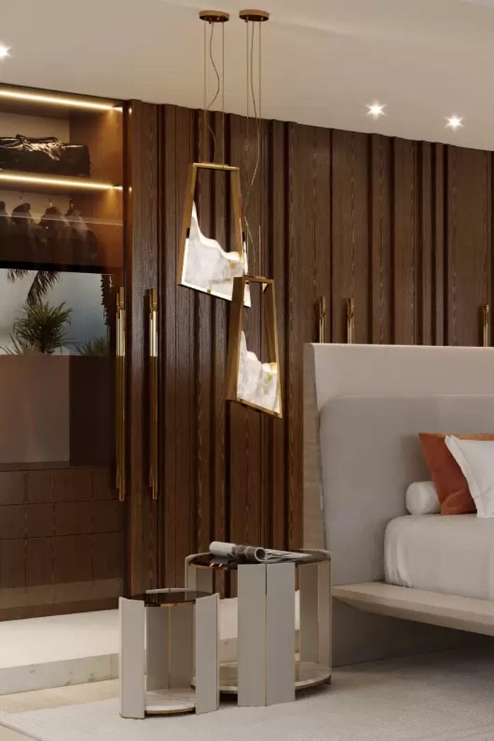 wood contemporary bedroom