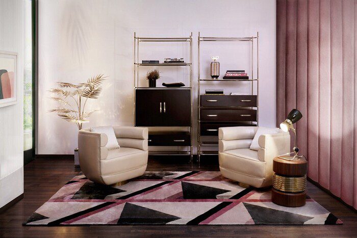 mid-century modern living room 