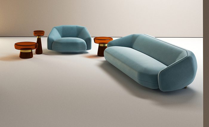 geometric modern sofa