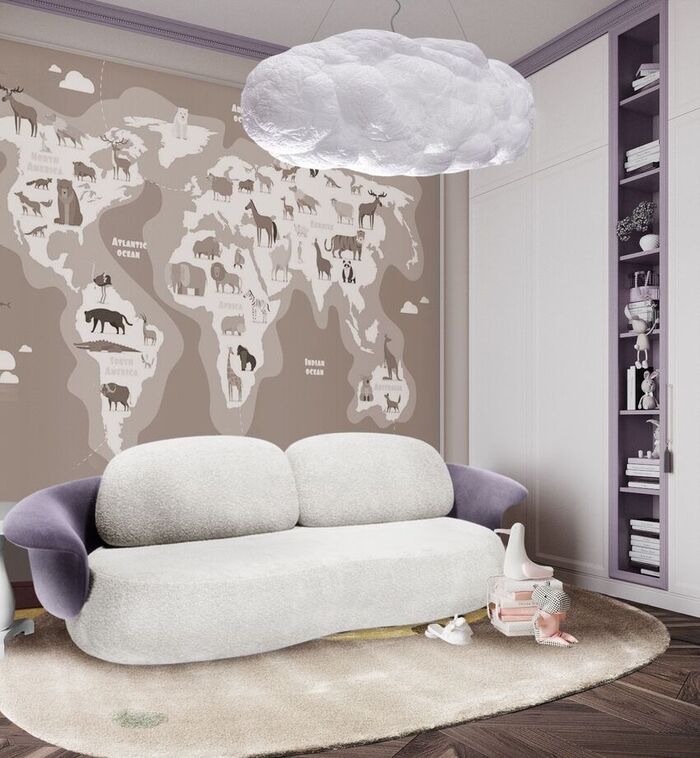 luxury contemporary kids sofa