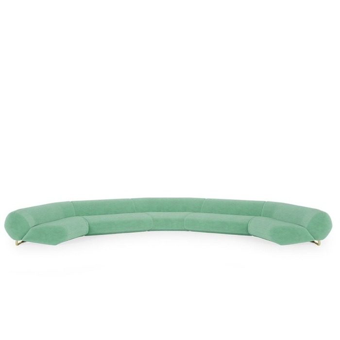 geometric green modern sofa