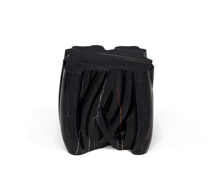 monochrome black side table