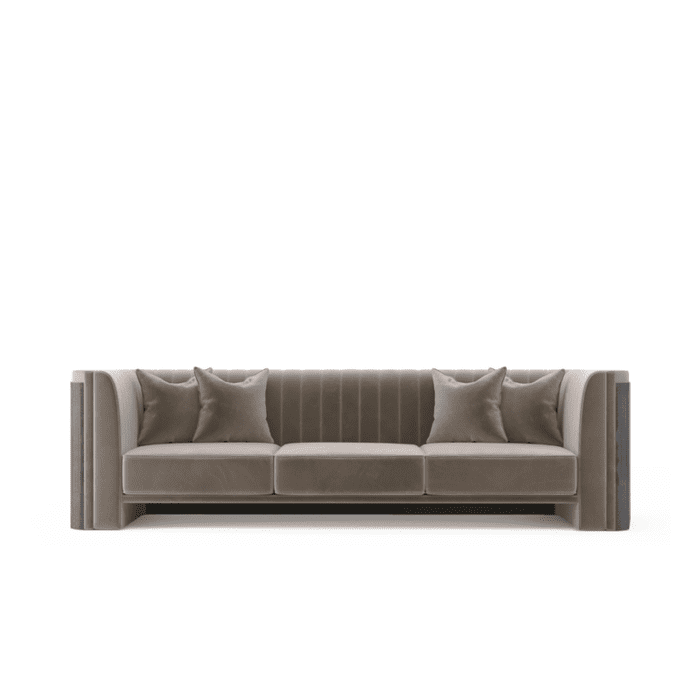 brown velvet liner sofa