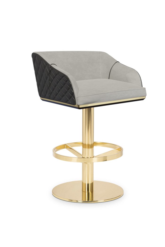classy velvet bar chair