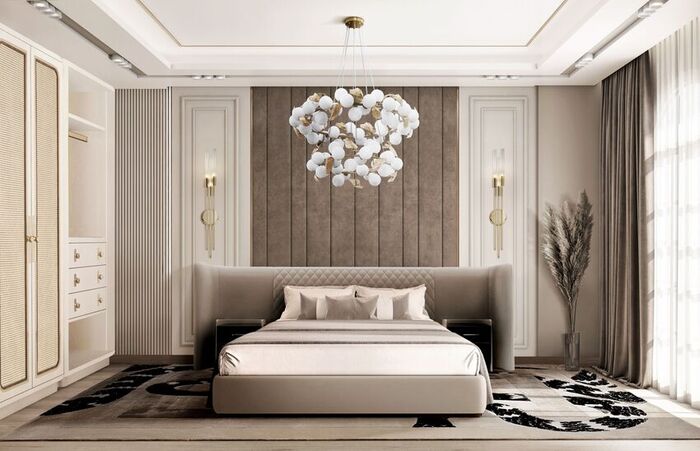 contemporary neutral bedroom