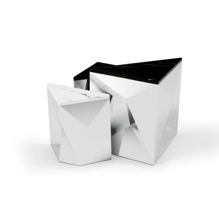 geometrical shaped side table