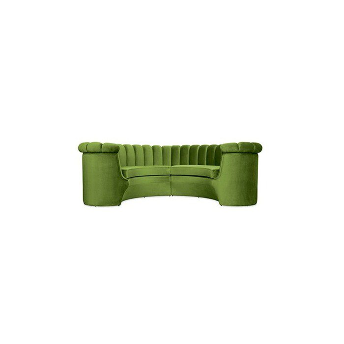 green velvet dining sofa
