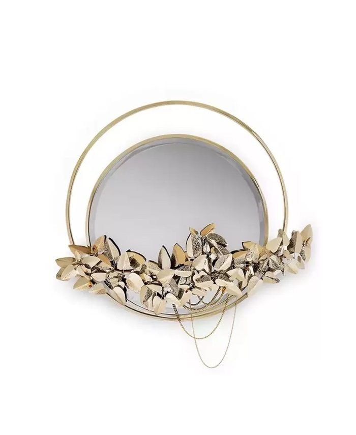 elegant gold-plated mirror