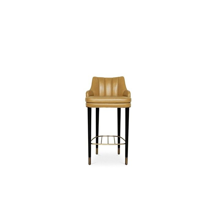 opulent leather counter stool
