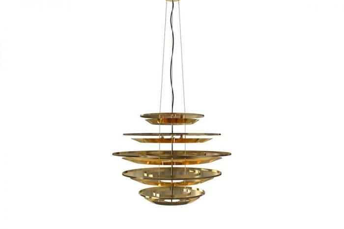 luxurious golden chandelier