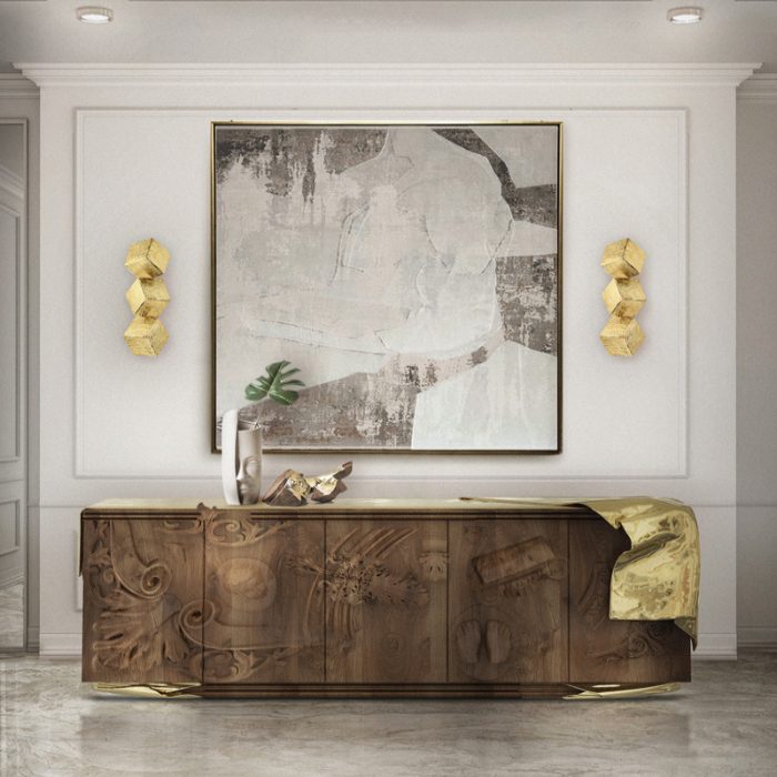 contemporary walnut sideboard
