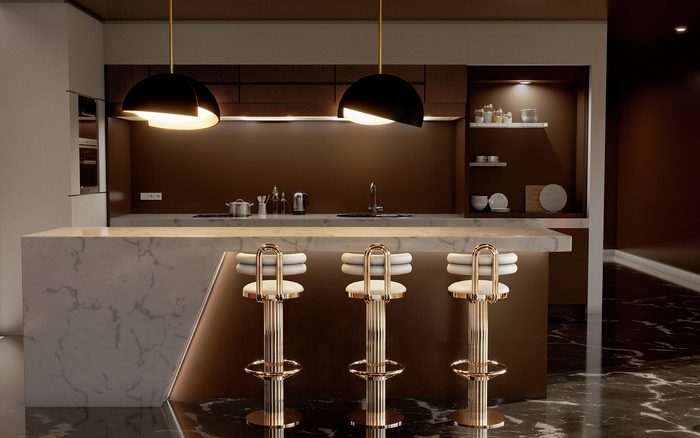 wooden contemporary bar