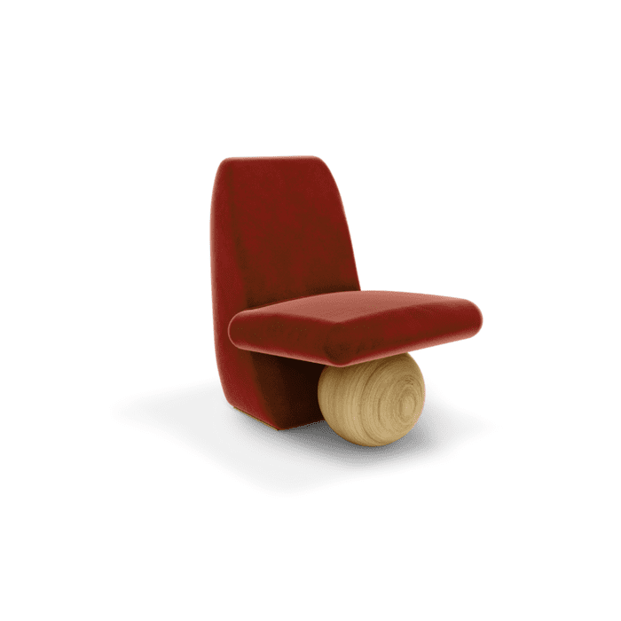 wooden ball chair round 