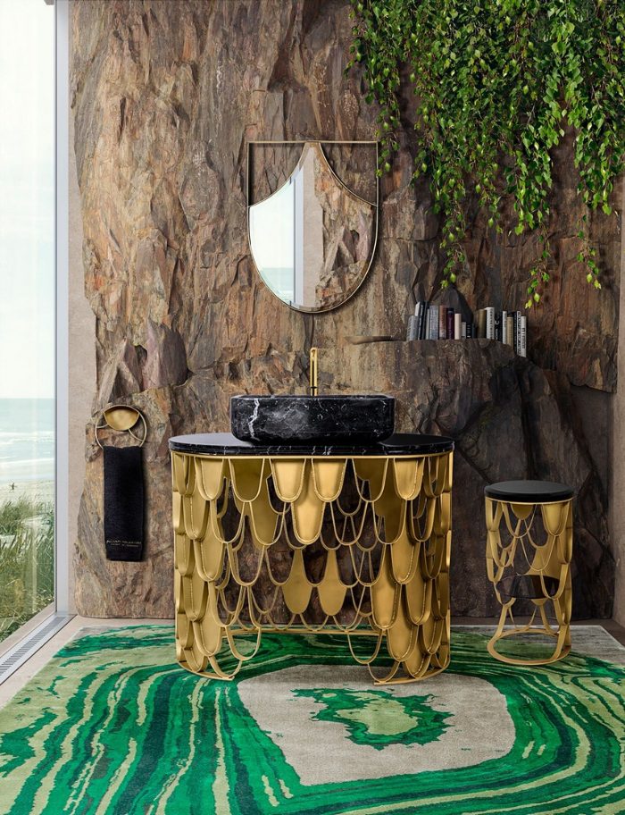 golden side table