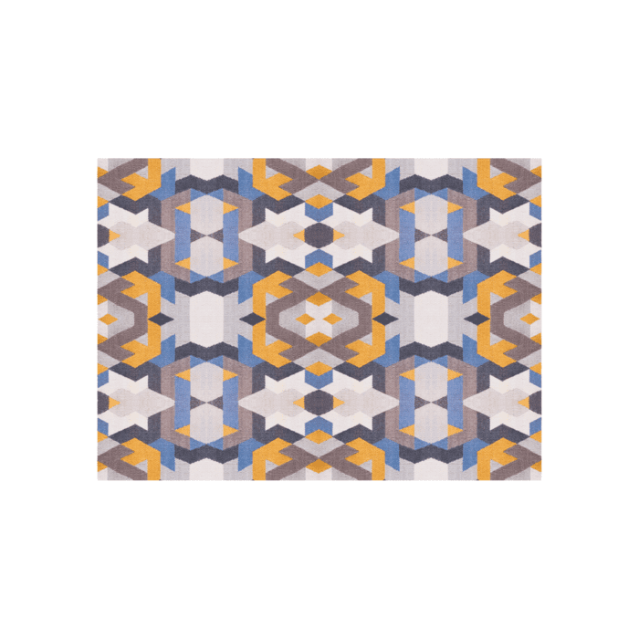 flat-woven alpaca rug with a double weave and a double face