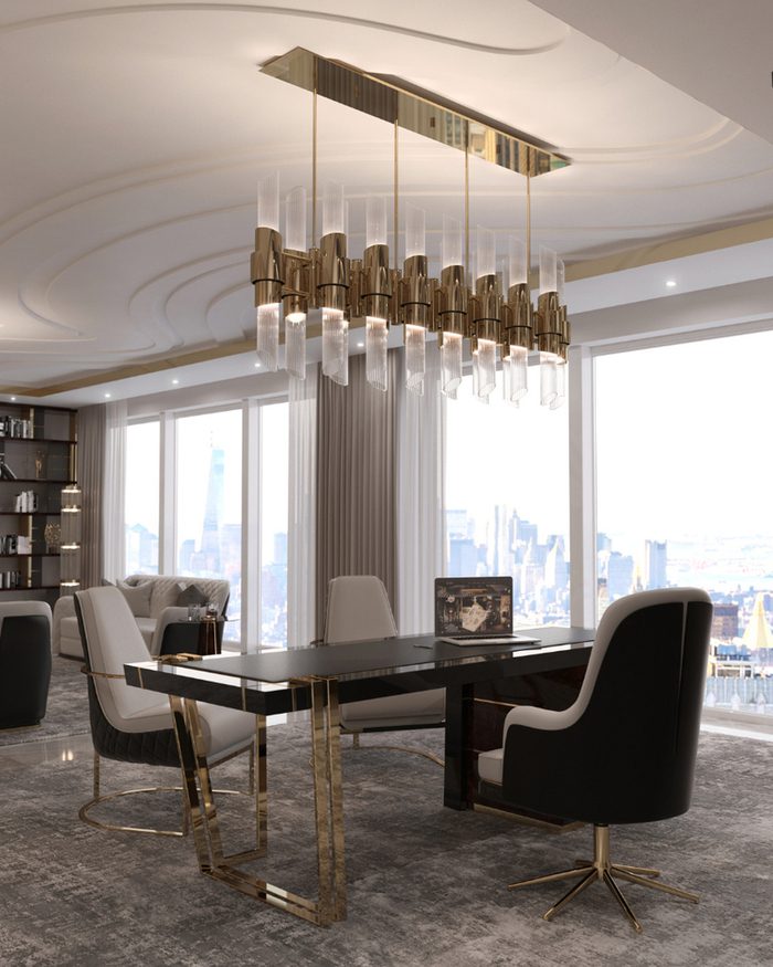 Sophisticated dark desk