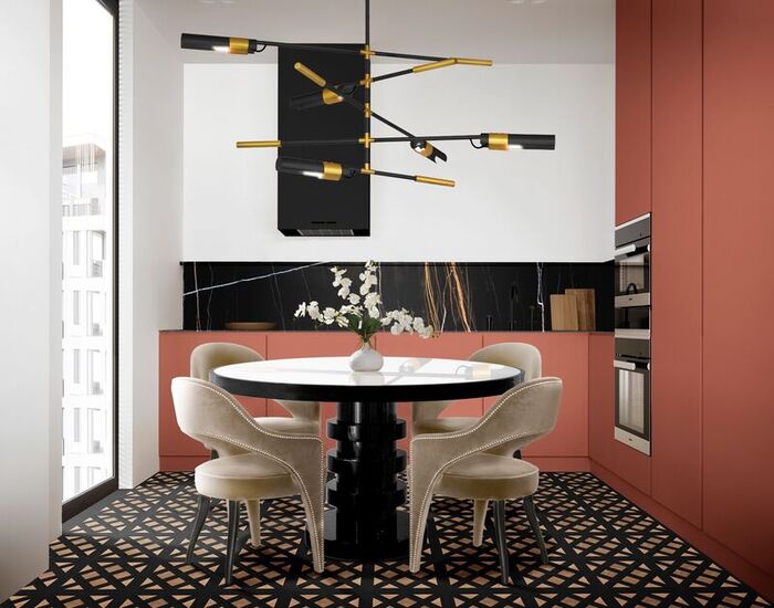 modern round dining table