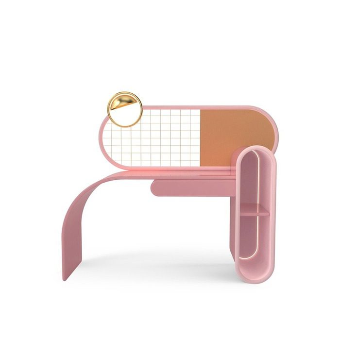 curved kids desk
