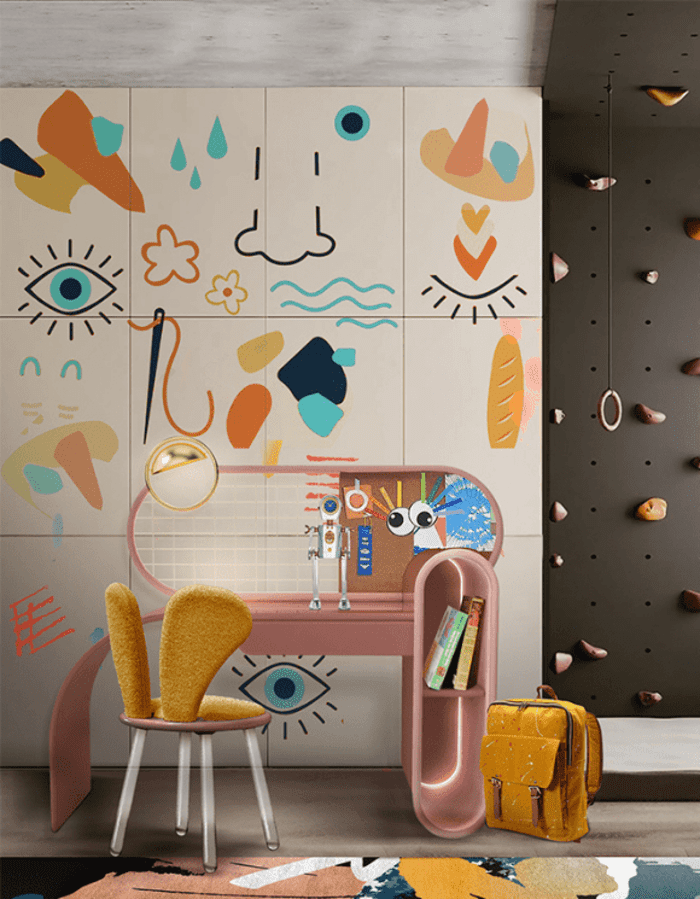 curved kids desk