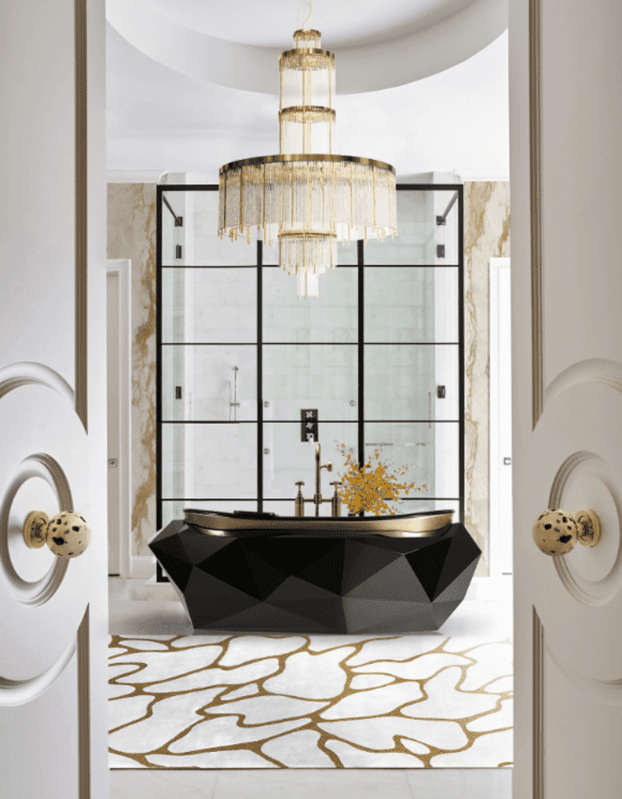 diamond-shaped bathtub