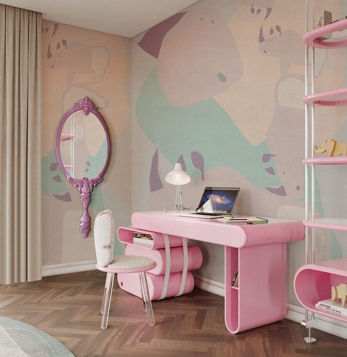 Chameleon Pink Mirror: Be Inspired By This Modern Kids' Wall Mirror